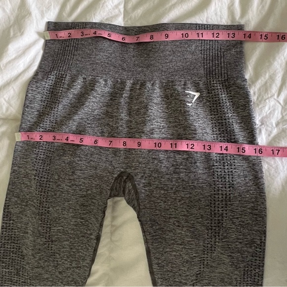 Gymshark Vital Seamless 2.0 Leggings High Rise Compression Smokey Gray Marl Sz M - Picture 13 of 15